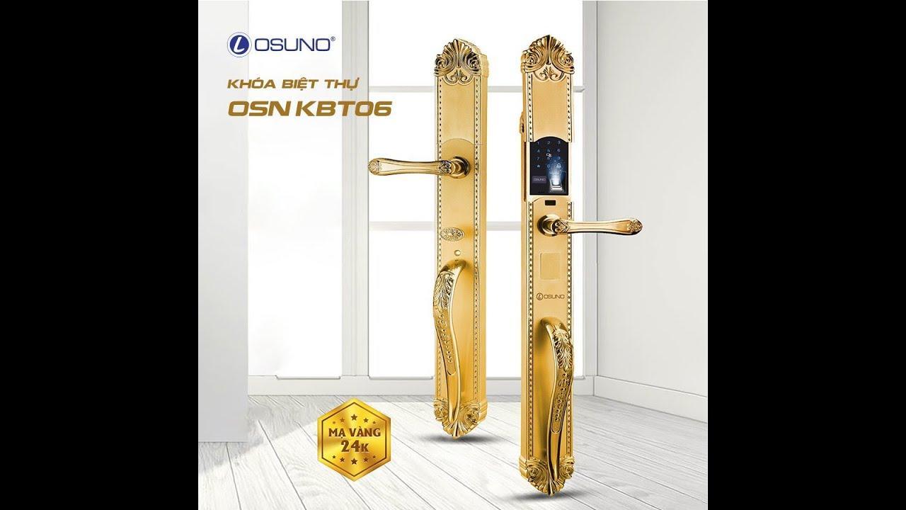 Khóa Vân Tay Cho Biệt Thự Đồng Mạ Vàng 24K OSN-KBT06
